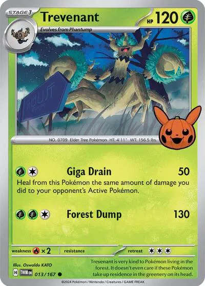 Pokemon Cards - Trevenant 013/167 Trick or Trade BOOster Bundle 2024