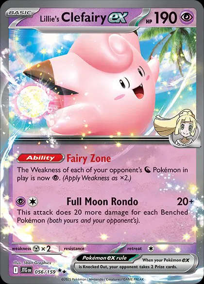 Pokemon Cards - Lillie's Clefairy ex 056/159