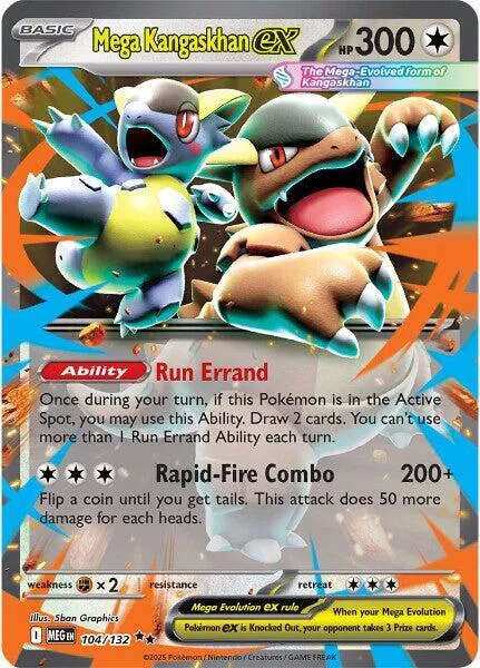 Pokemon - Mega Kangaskhan ex Mega Evolution Double Rare 104/132 Holofoil