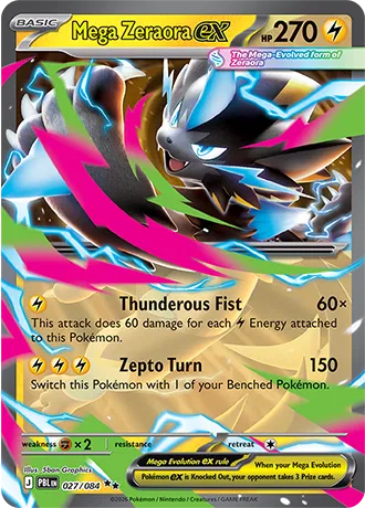 Pokemon Cards - Mega Zeraora ex 027/084