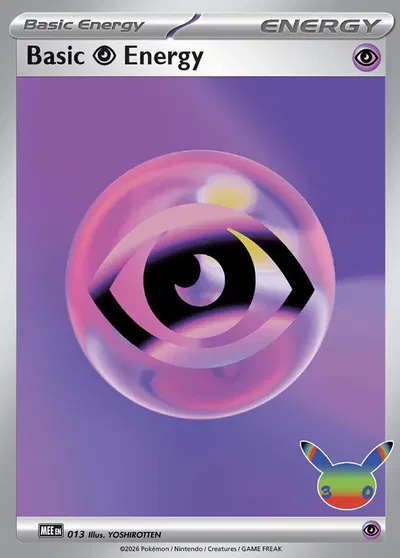 Basic Psychic Energy - 013 (30th Celebration) MEE: Mega Evolution Energies Futuristic Rare 013 Holo