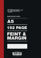 192 Page A5 Manuscript Book Feint & Margin (5 Pack)