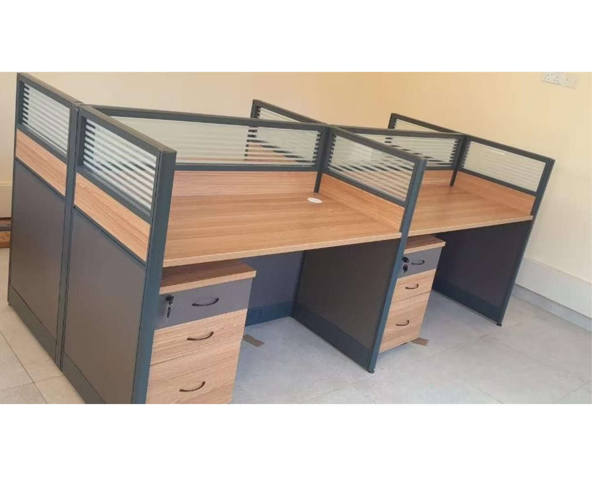 QandAHome-Henly 4-Person Work Station