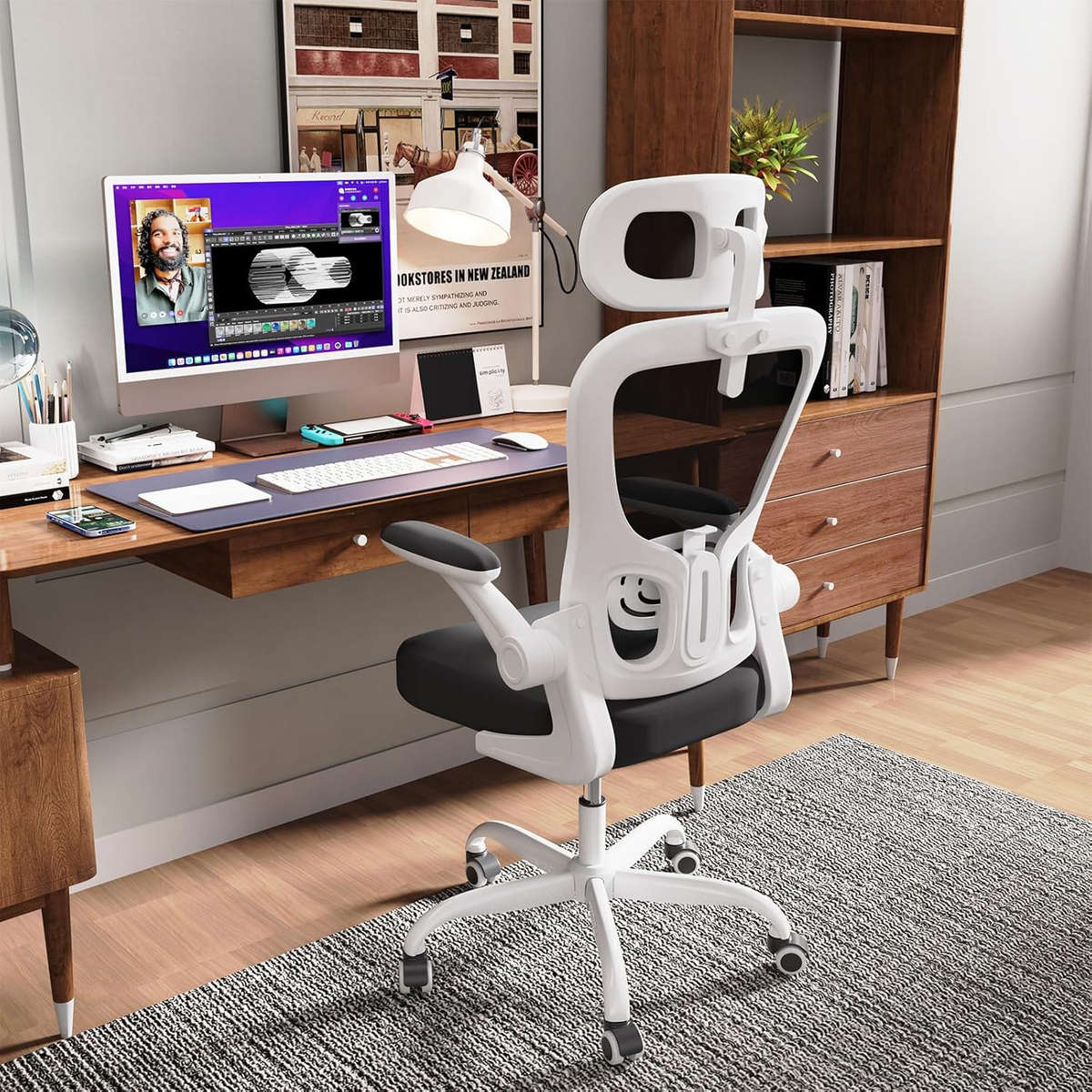 QandAHome-Vena Ergonomic Office Chair With Headrest