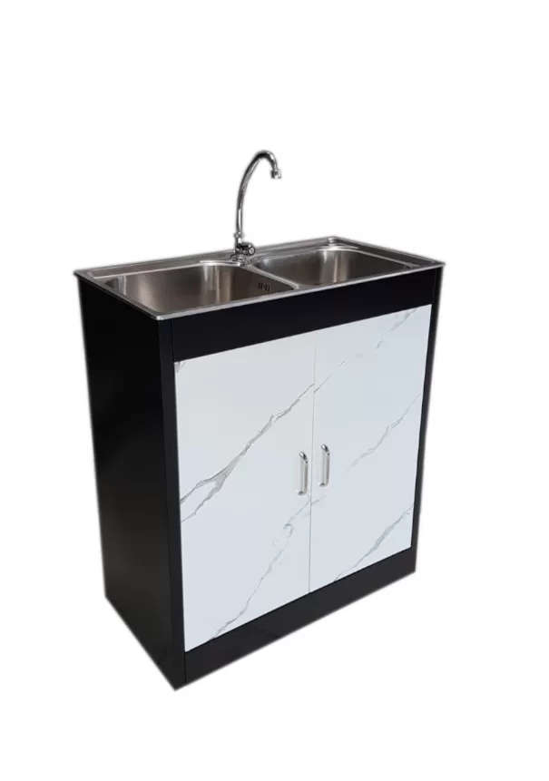 QandAHome-2 Door Kitchen Cabinet with Sink