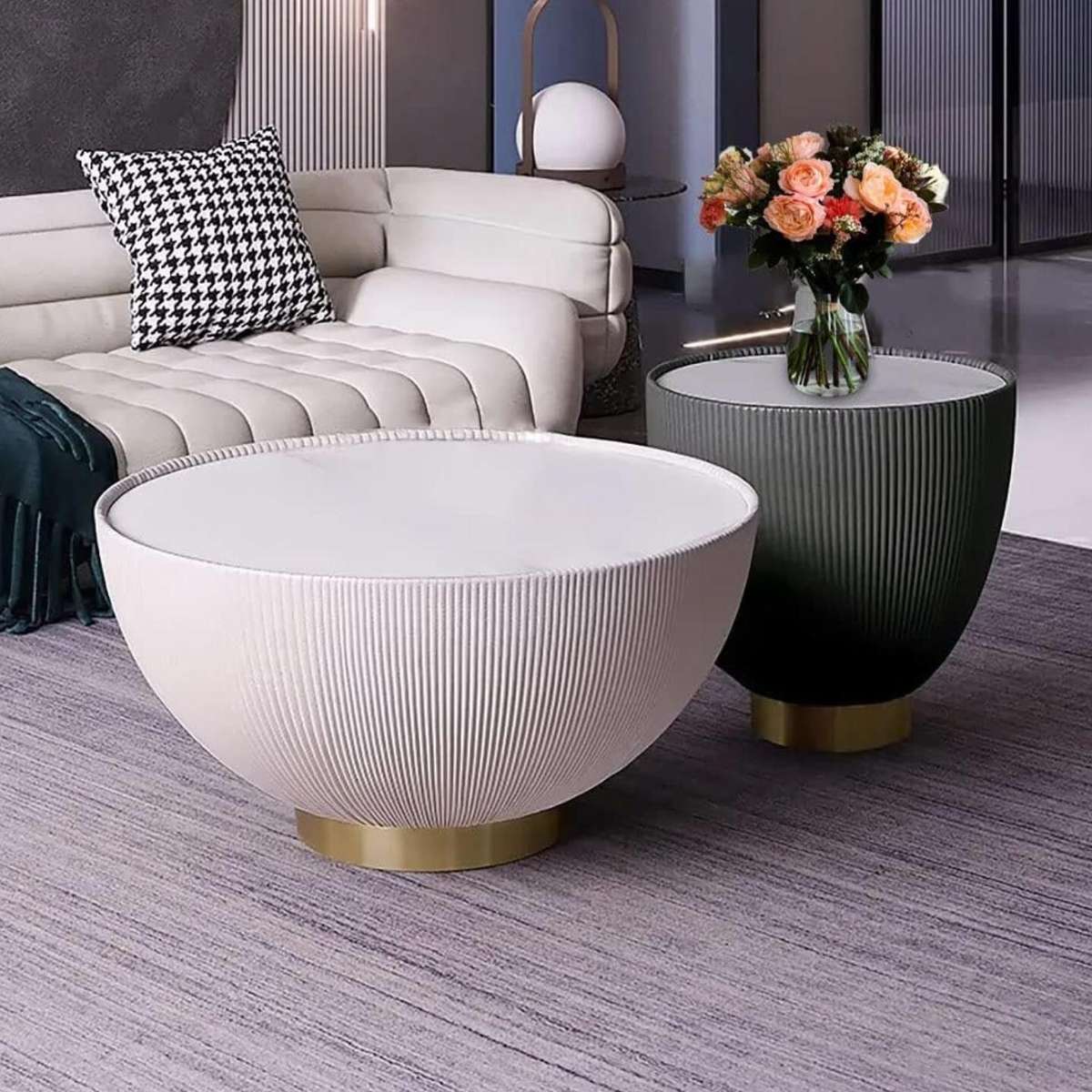 QandAHome-Glalie 70cm Sintered Stone Coffee Table