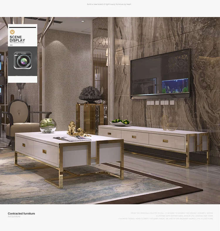 QandAHome-White Rectangular Living Room Set