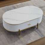 --Classy Ribbed Coffee Table