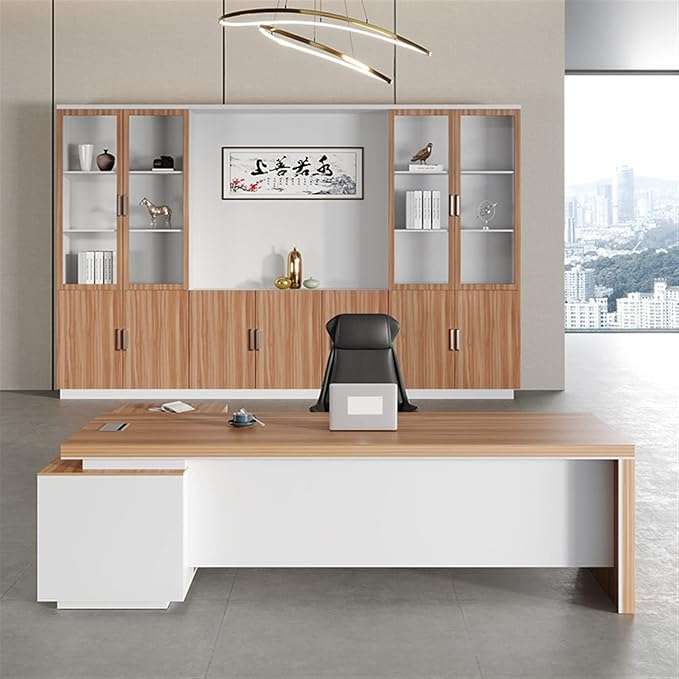 QandAHome-Capri  White Office Desk