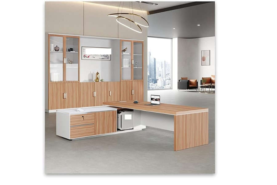 QandAHome-Capri  White Office Desk