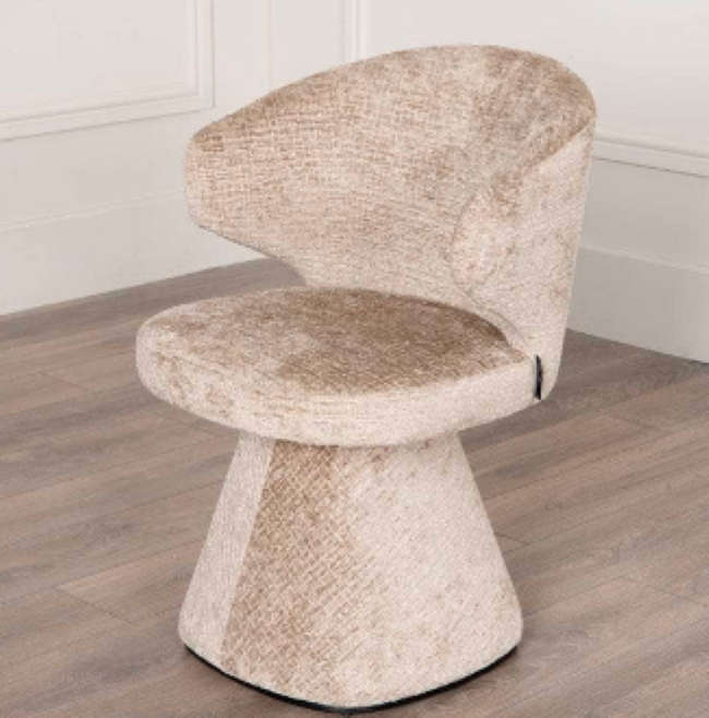 QandAHome-Modern Monarch Dining Table & 4 Beige Chairs set.