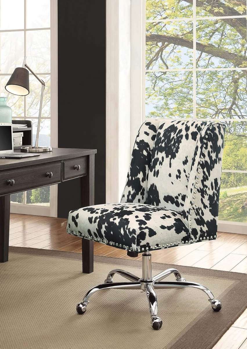 QandAHome- Danni Genuine Leather Executive  Office Chair