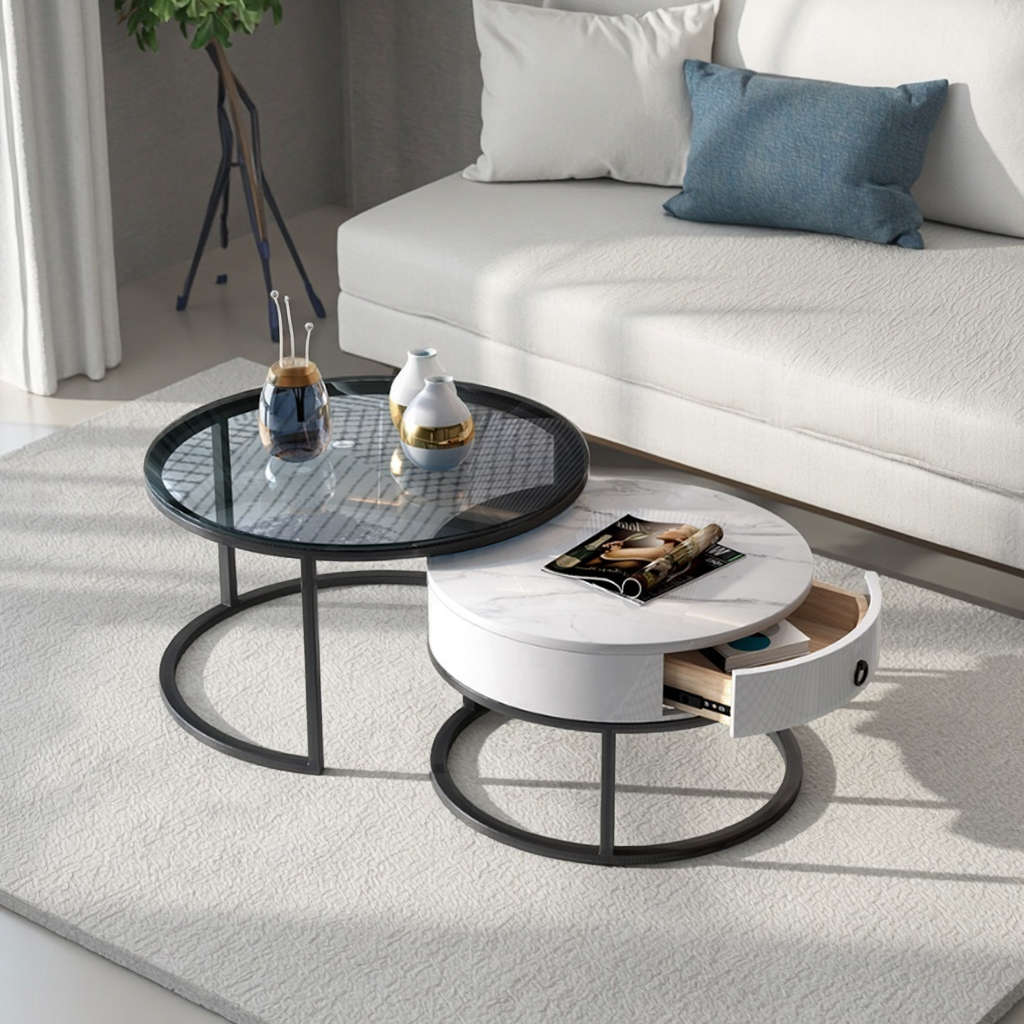 QandAHome-The Gemini Versatile Nesting TableSet