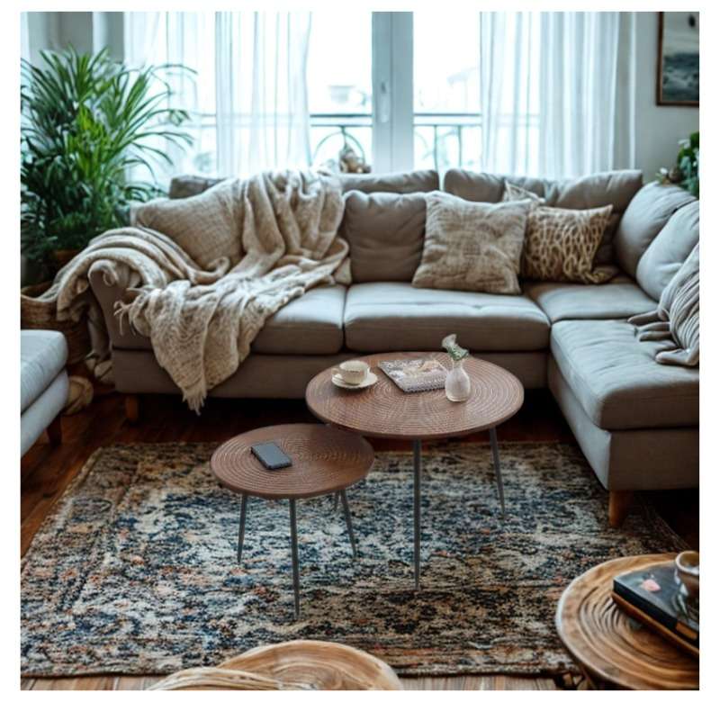 QandAHome- 2 Piece Orbit Nesting Table Set