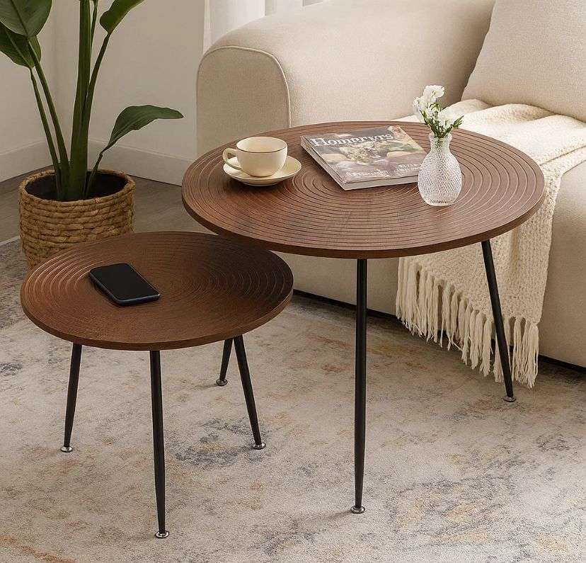 QandAHome- 2 Piece Orbit Nesting Table Set