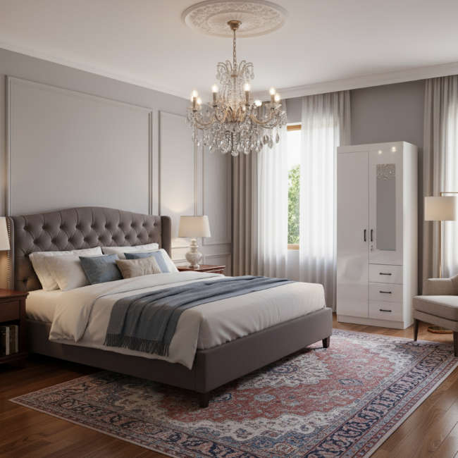 QandAHome Ned 2 Door wardrobe