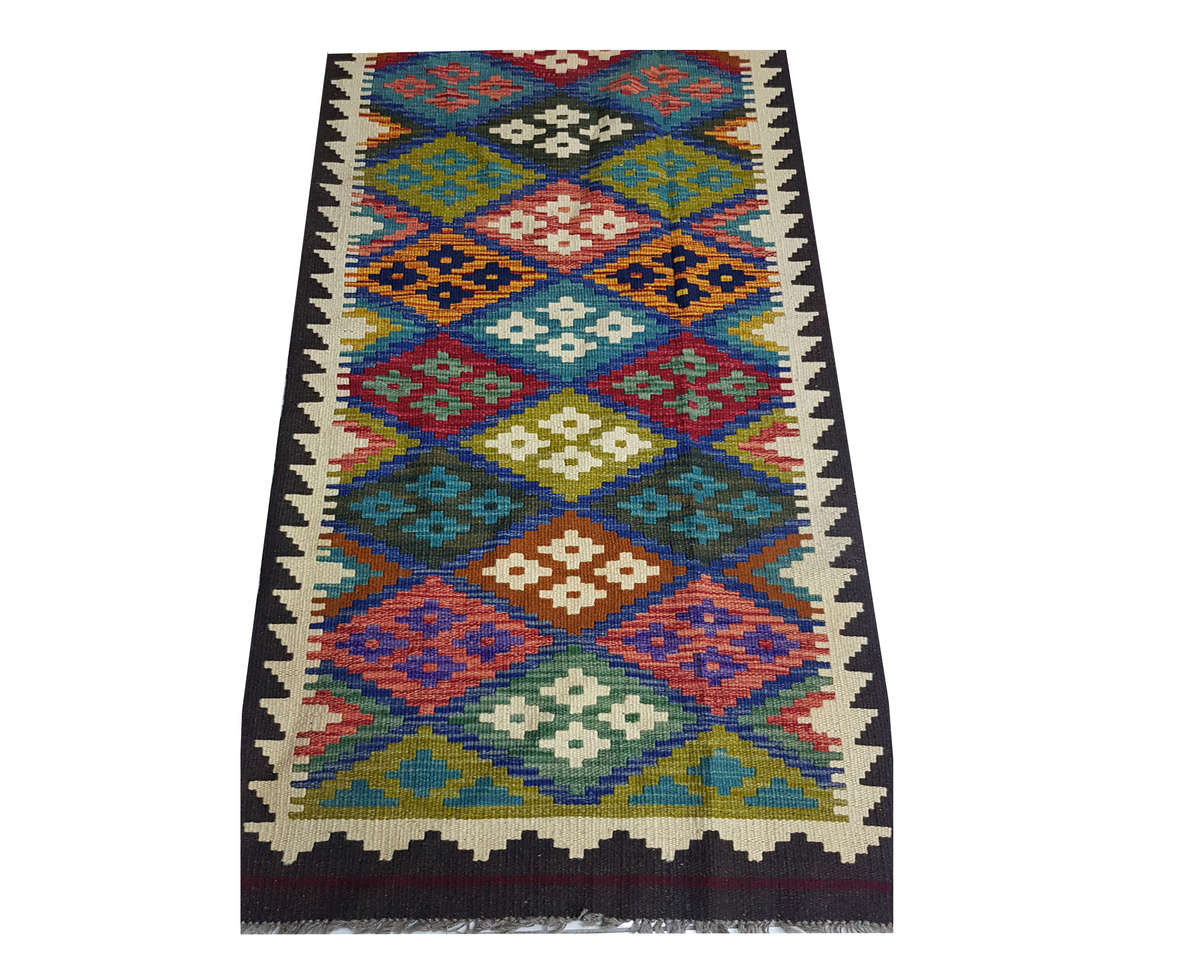 Fine Afghan Handmade Maimana kilim 197 x 70  cm