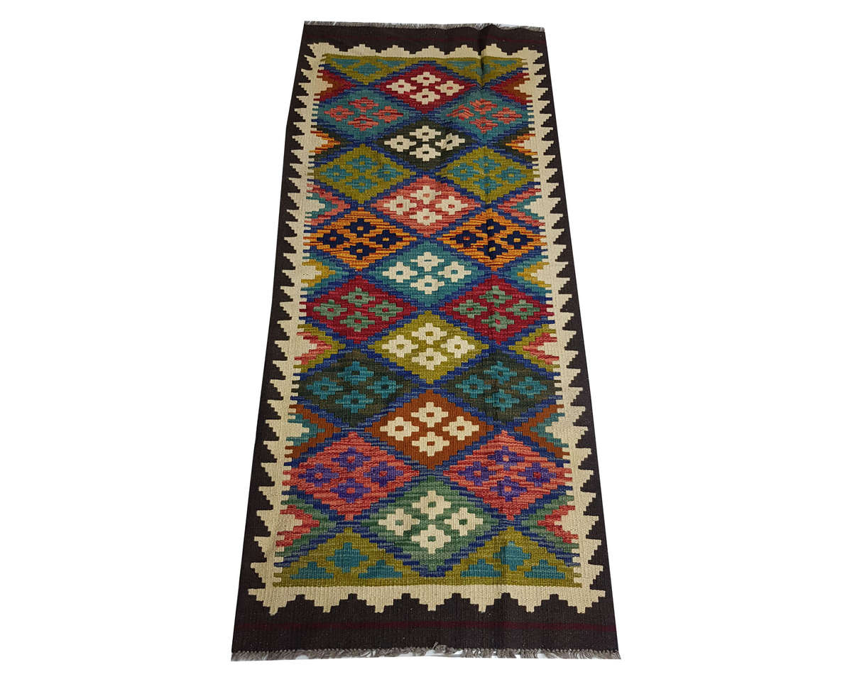 Fine Afghan Handmade Maimana kilim 197 x 70  cm