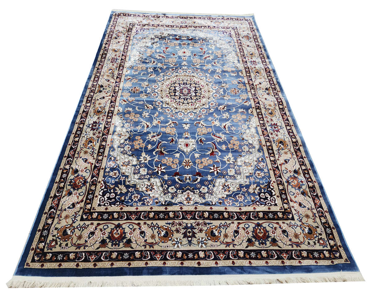 Blue Persian Design Machine Made Carpet 290 x 200 CM