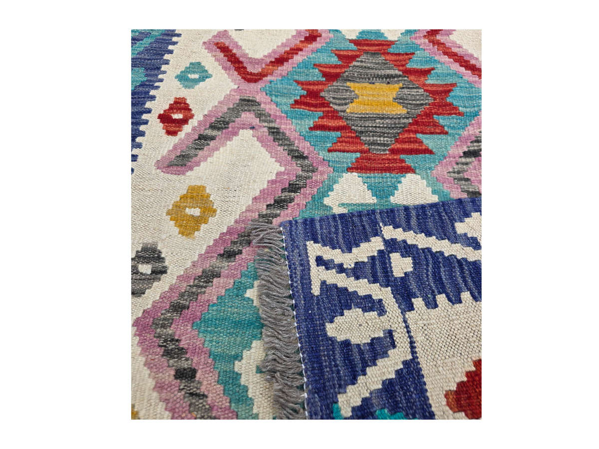 Beautiful Afghan Handmade Choubi Kilim 295 x 85 cm (3m)