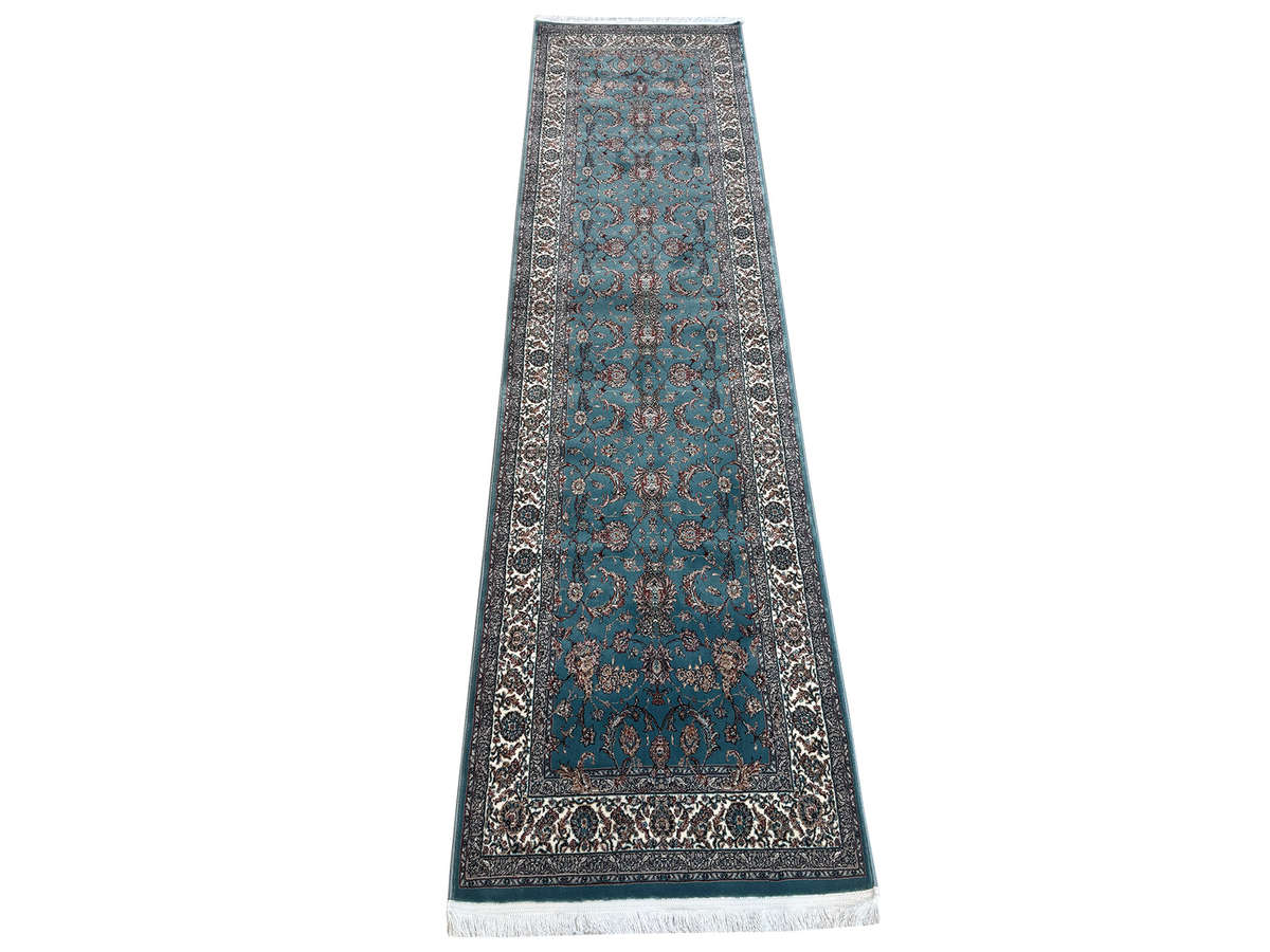 Blue Color Persian Nain Machine Made Runner - 300 x 80 CM