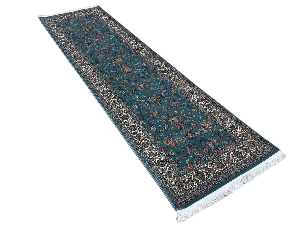 Blue Color Persian Nain Machine Made Runner - 300 x 80 CM