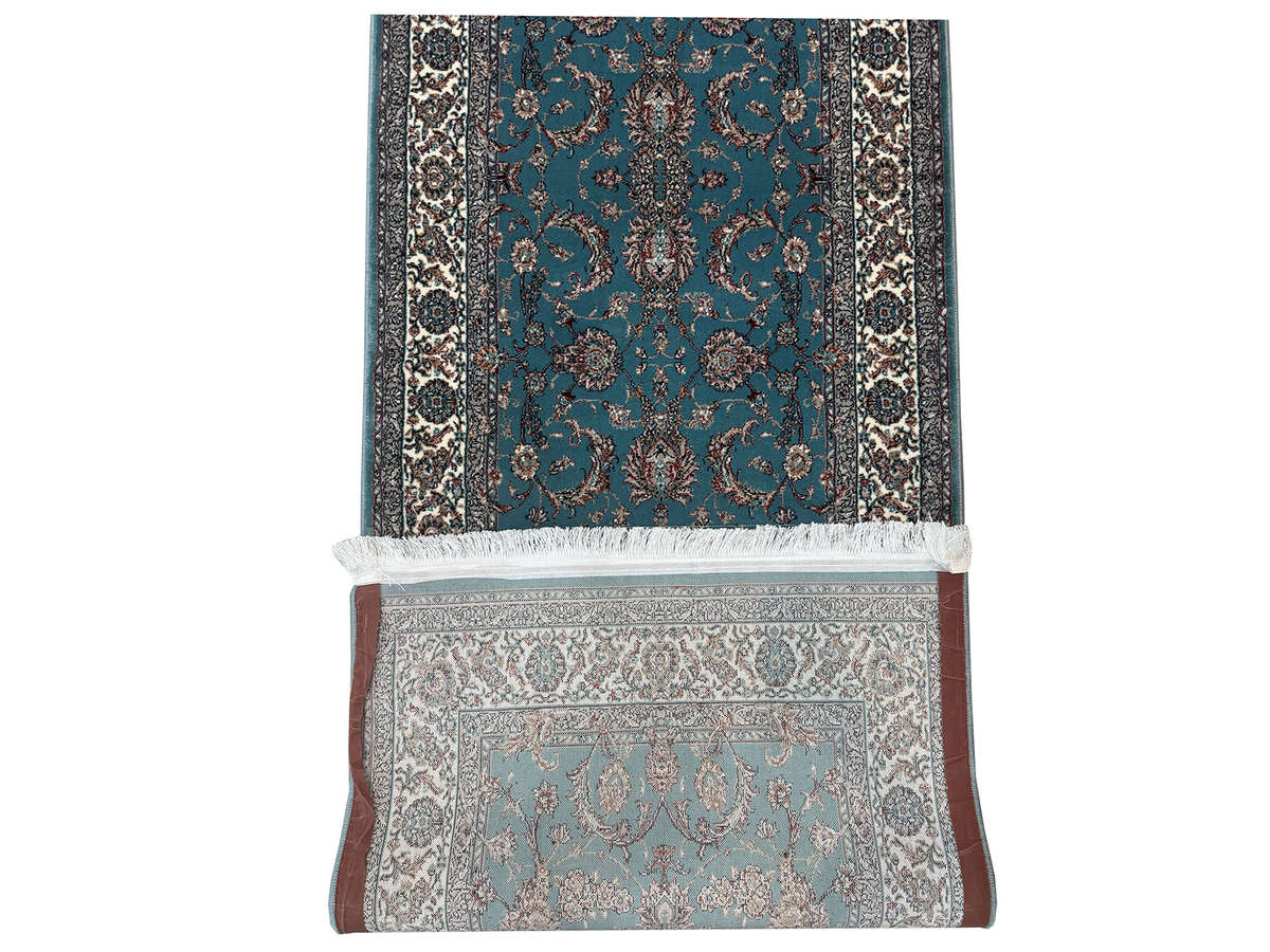 Blue Color Persian Nain Machine Made Runner - 300 x 80 CM