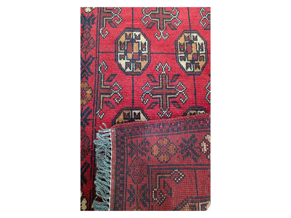 Beautiful Handmade Afghan Turkman Carpet 100 x 60 cm