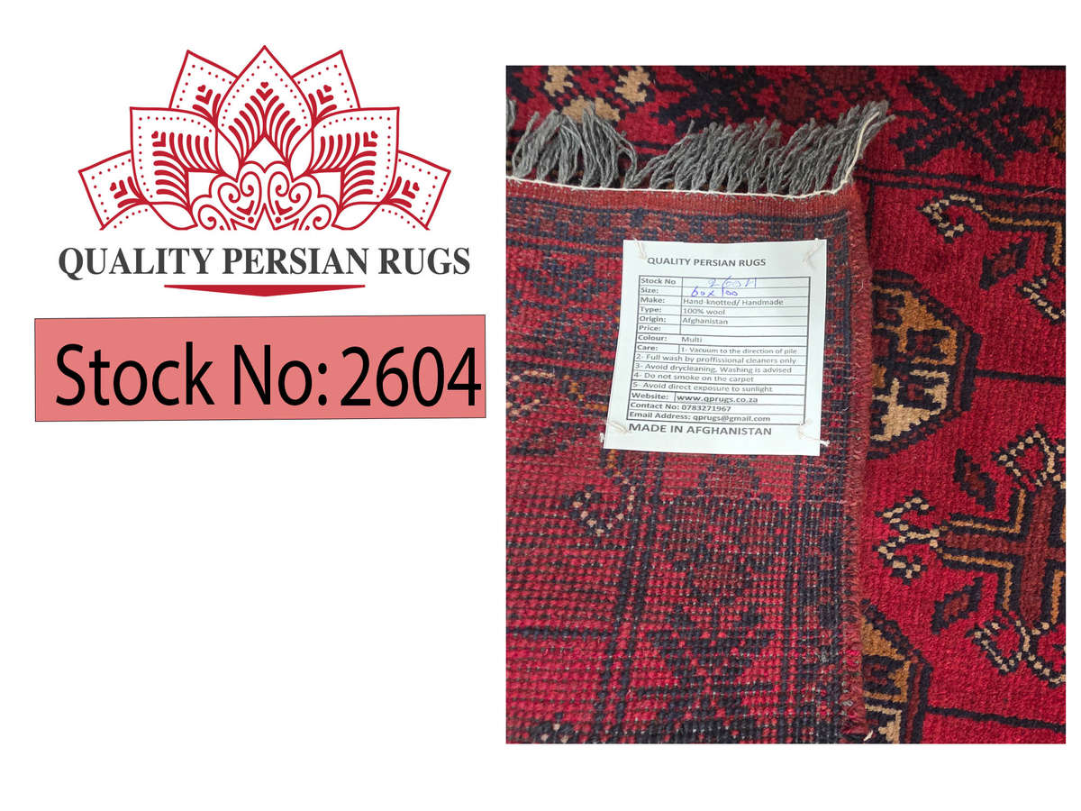 Beautiful Handmade Afghan Turkman Carpet 100 x 60 cm