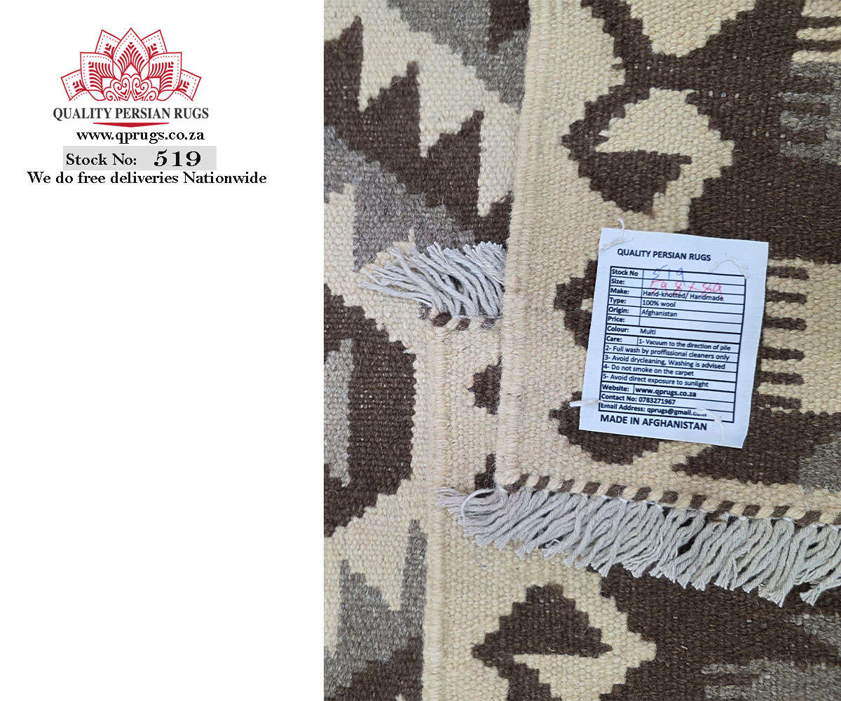 6 Meter Handwoven Natural Kilim 598 x 89 CM