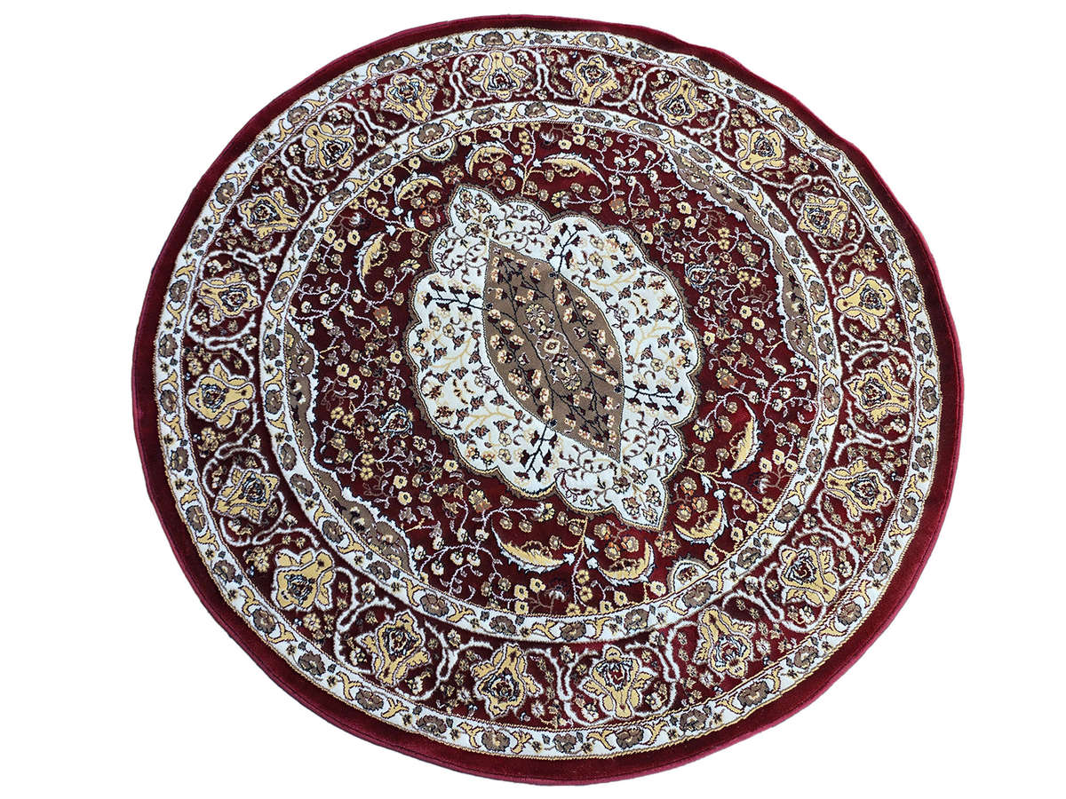 Maroon Color Persian Style Round Carpet 160 x 160 CM