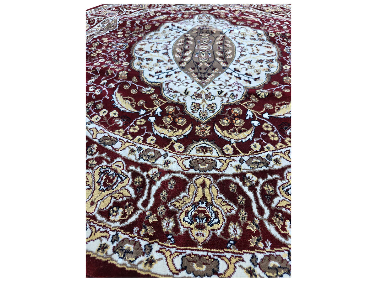 Maroon Color Persian Style Round Carpet 160 x 160 CM