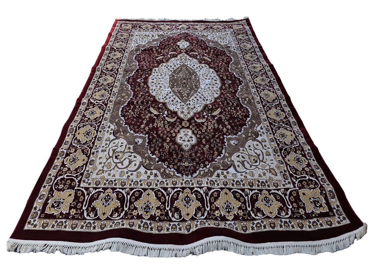 Maroon Color Kashan Style Machine Made Carpet 400 x 300 CM