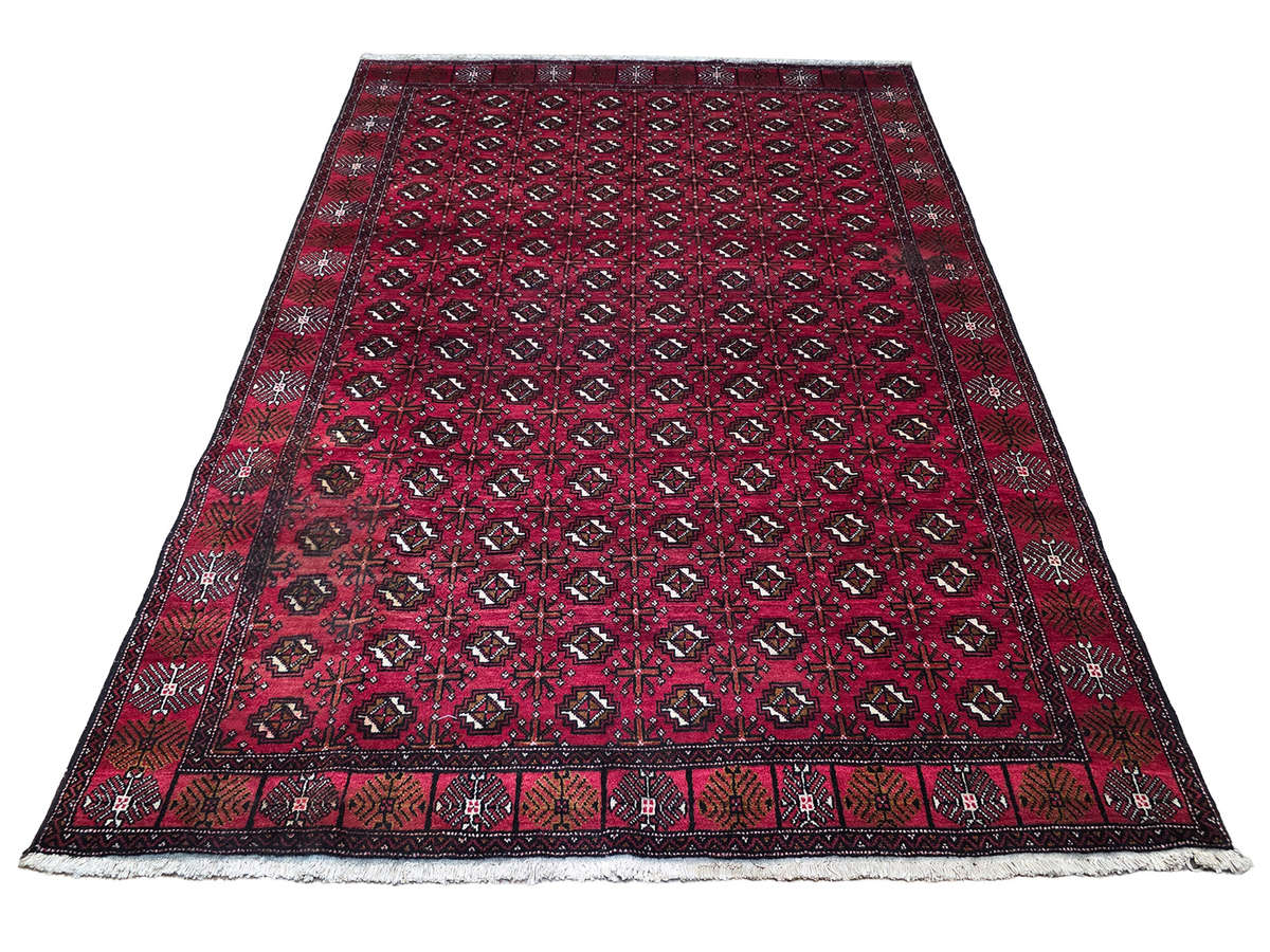 Persian Second-Hand Hand-knotted Turkman Carpet - 300 x 200 CM