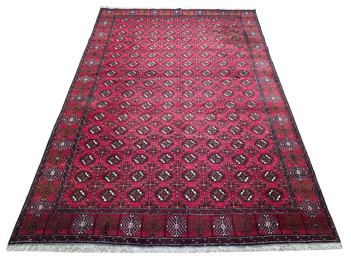 Persian Second-Hand Hand-knotted Turkman Carpet - 300 x 200 CM