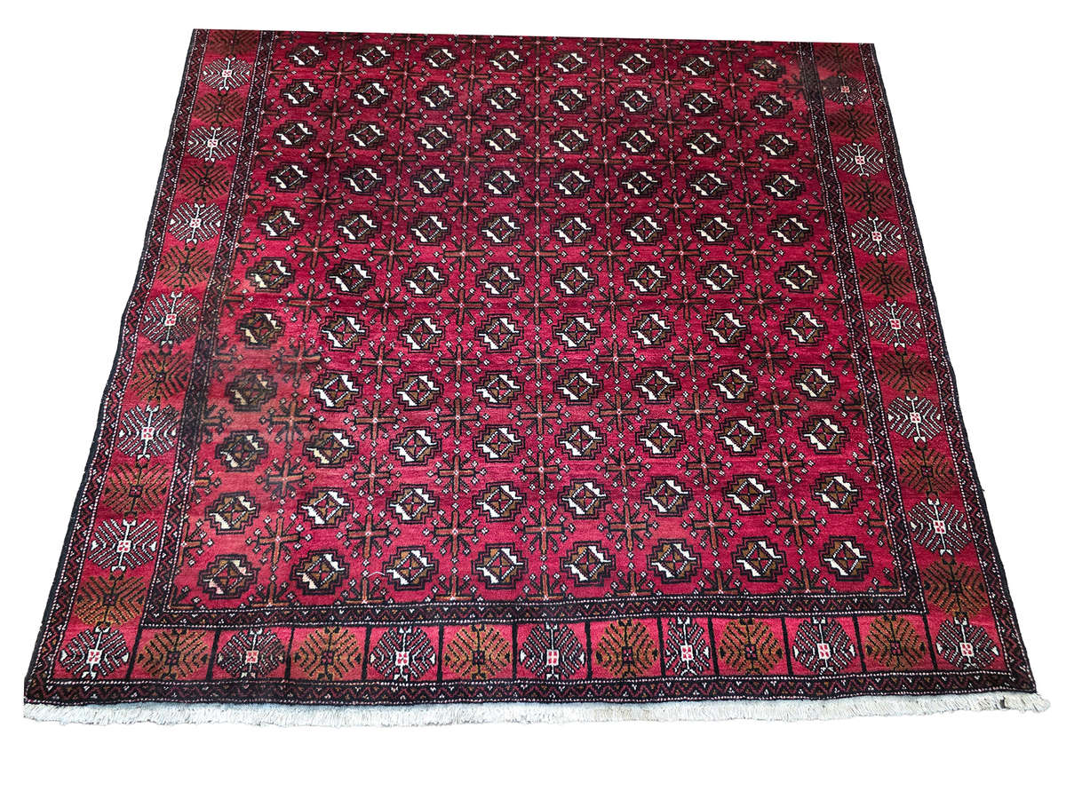 Persian Second-Hand Hand-knotted Turkman Carpet - 300 x 200 CM