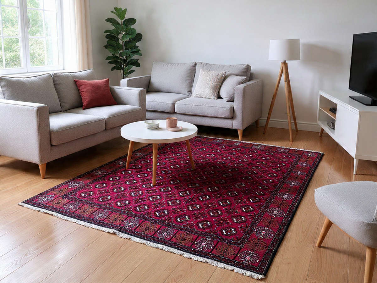 Persian Second-Hand Hand-knotted Turkman Carpet - 300 x 200 CM