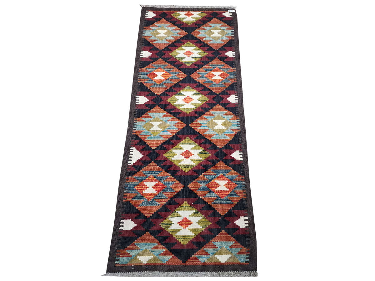 Fine Afghan Handwoven Kilim - 195 x 61 cm