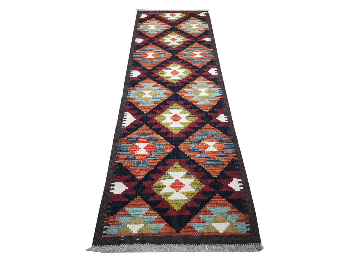 Fine Afghan Handwoven Kilim - 195 x 61 cm