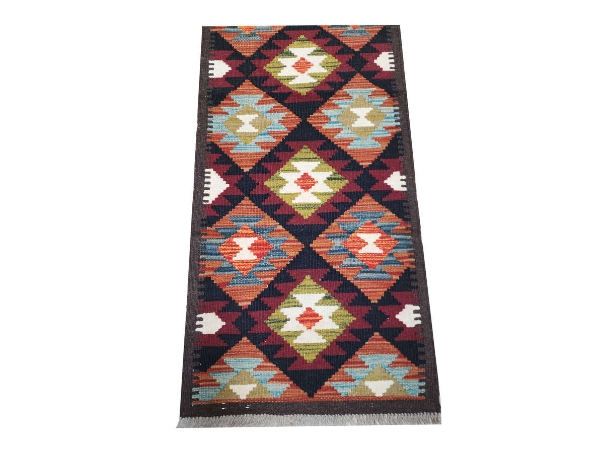 Fine Afghan Handwoven Kilim - 195 x 61 cm
