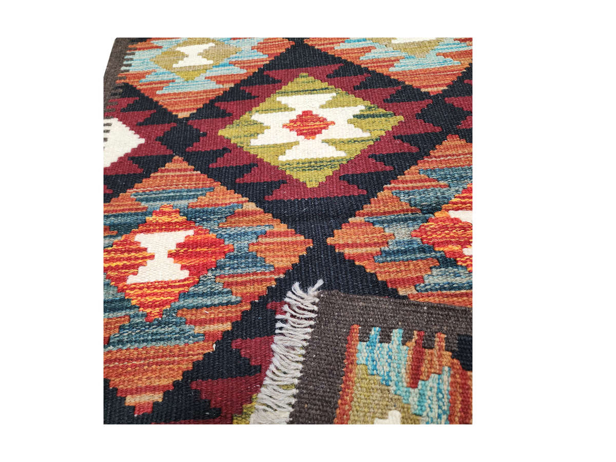 Fine Afghan Handwoven Kilim - 195 x 61 cm