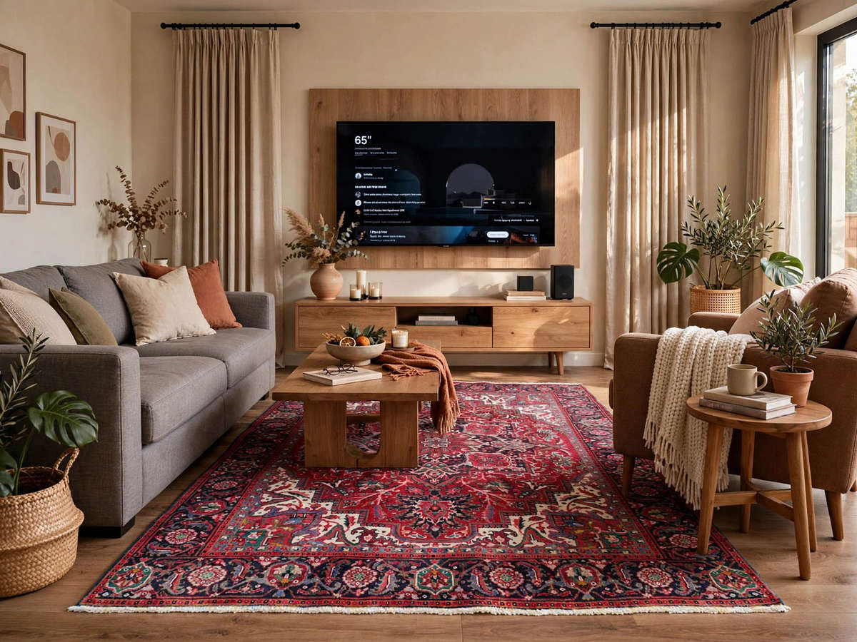 Second-Hand Persian Bakhtiar Hamadan Carpet 275 x 190 cm