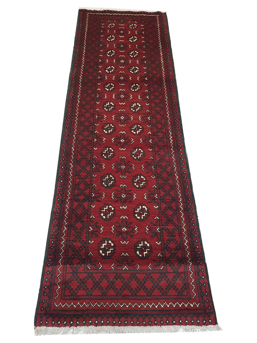 Gorgeous  Handmade Red Afghan 286 X 77cm