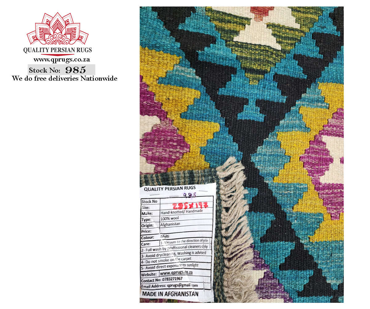 Fine Handmade Maimana kilim 285 x 197 cm