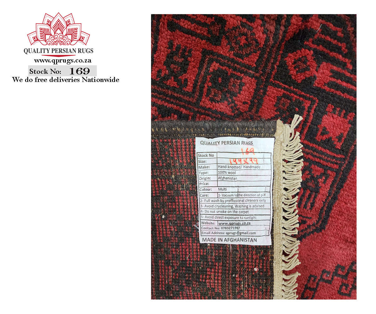 Elephant foot design Afghan Runner 144 x 99 CM