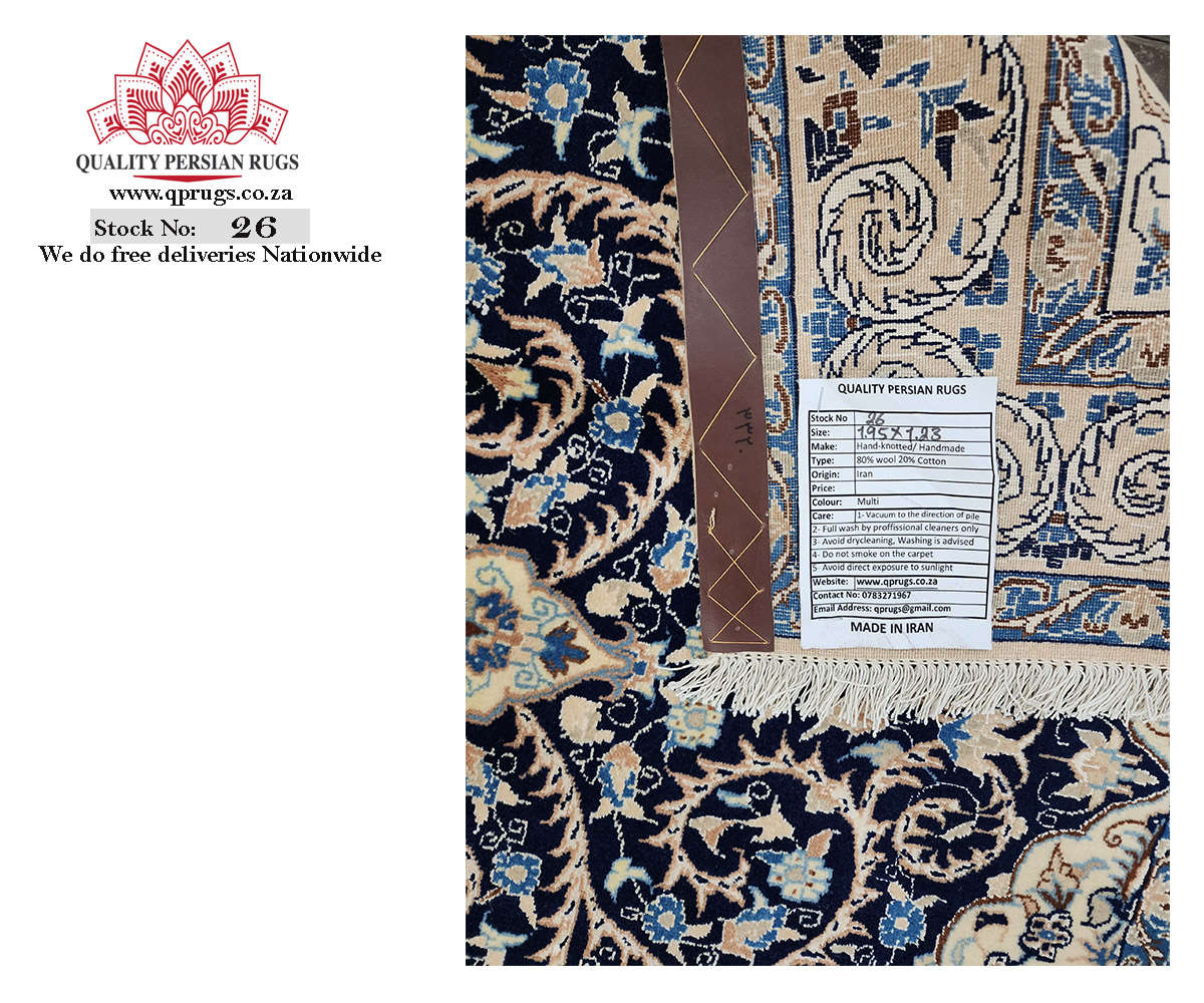 Gorgeous Fine Nain Persian Carpet 195 x 123 CM