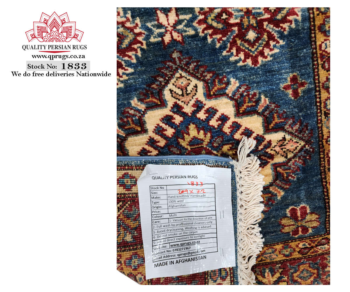 Fine Afghan Ariana Carpet 209 x 72 cm