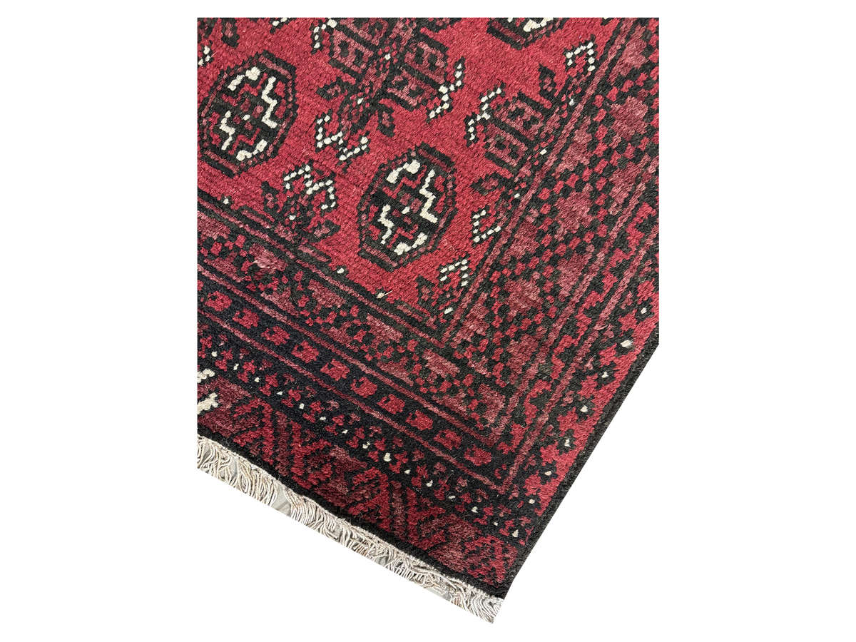 Beautiful Red Afghan Carpet - 121 x 74 CM