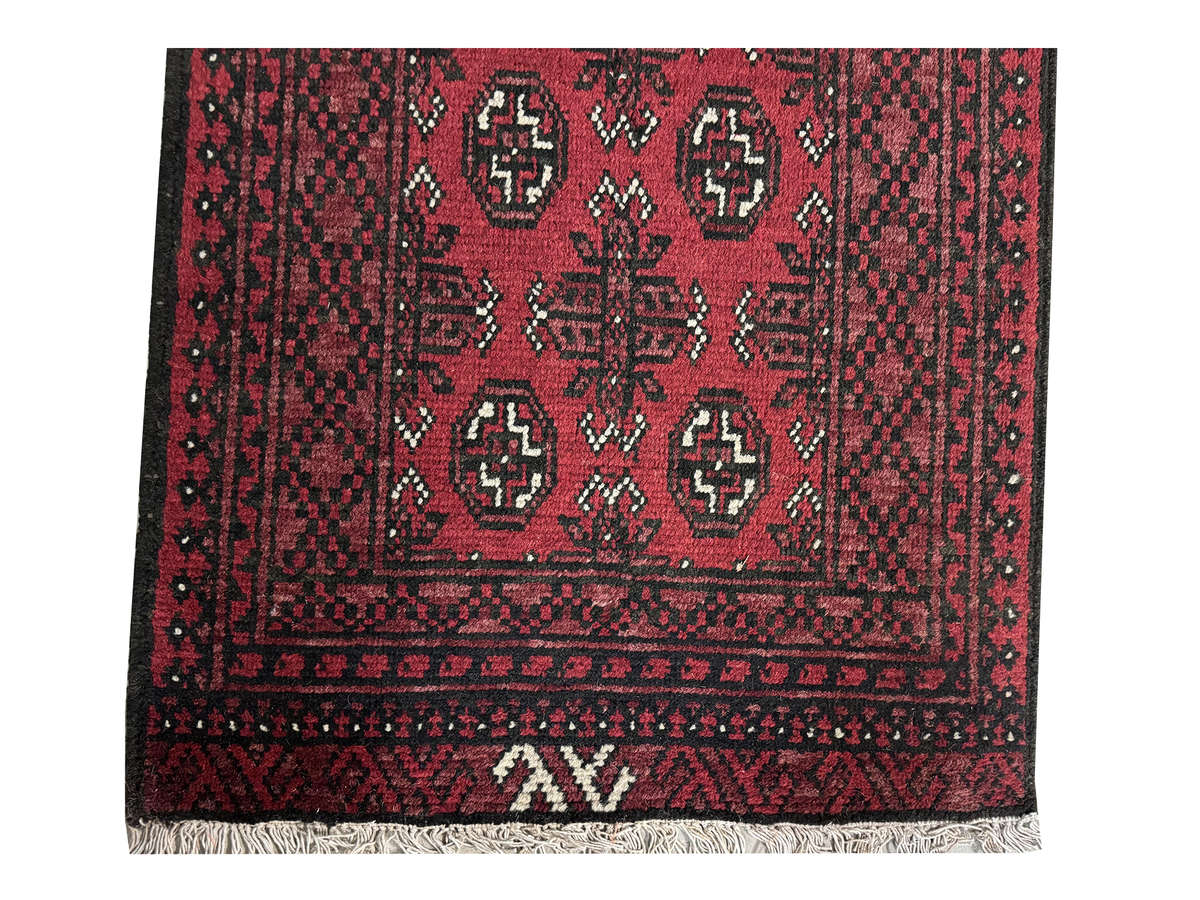 Beautiful Red Afghan Carpet - 121 x 74 CM