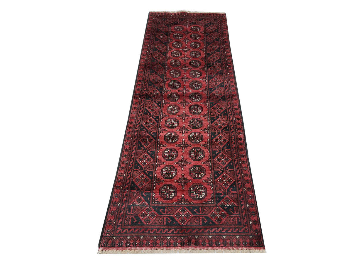 Beautiful Red Afghan Runner 278 x 76 cm